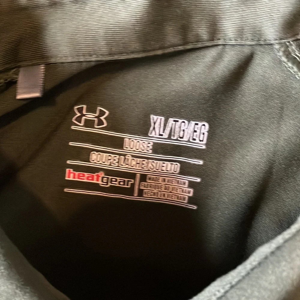 Men’s Green Under Armor Heat Gear Polo Short Sleeve Tee, Size XL - Picture 2 of 6